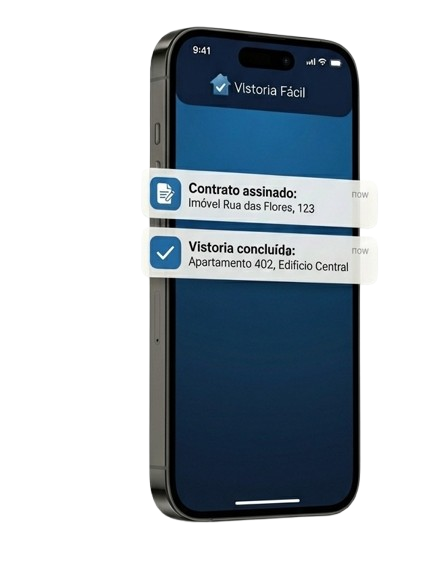 Análise de IA identificando problemas em imóvel